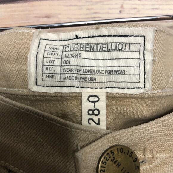 Current Elliott The Ankle Skinny in Khaki Chevron - Picture 4 of 7